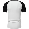 image:imageJMIERR Mens Muscle Fit V Neck T Shirt Short Sleeve Workout Tee  Slim Fit Textured Ribbed Fabric Longline Curved Hem Stretch Comfort Casual Summer Fitted Tops for Athletic GymC White  Black