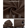 image:imageJMIERR Mens Short Sleeve Hoodie Lightweight Hooded Tshirts with Pocket  Lightweight material Kangaroo pocket Loose fit Athletic and casual Workout Gym Vocation SummerBrown
