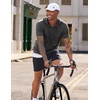 image:imageJMIERR Mens Short Sleeve Hoodie Lightweight Hooded Tshirts with Pocket  Lightweight material Kangaroo pocket Loose fit Athletic and casual Workout Gym Vocation SummerDark Grey