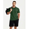 image:imageJMIERR Mens Short Sleeve Hoodie Lightweight Hooded Tshirts with Pocket  Lightweight material Kangaroo pocket Loose fit Athletic and casual Workout Gym Vocation SummerDark Green