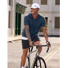 image:imageJMIERR Mens Short Sleeve Hoodie Lightweight Hooded Tshirts with Pocket  Lightweight material Kangaroo pocket Loose fit Athletic and casual Workout Gym Vocation SummerDark Blue