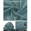 image:imageJMIERR Mens Short Sleeve Hoodie Lightweight Hooded Tshirts with Pocket  Lightweight material Kangaroo pocket Loose fit Athletic and casual Workout Gym Vocation SummerGrey Green