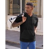 image:imageJMIERR Mens Short Sleeve Hoodie Lightweight Hooded Tshirts with Pocket  Lightweight material Kangaroo pocket Loose fit Athletic and casual Workout Gym Vocation SummerDark Grey