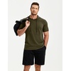 image:imageJMIERR Mens Short Sleeve Hoodie Lightweight Hooded Tshirts with Pocket  Lightweight material Kangaroo pocket Loose fit Athletic and casual Workout Gym Vocation SummerArmy Green
