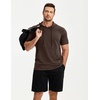 image:imageJMIERR Mens Short Sleeve Hoodie Lightweight Hooded Tshirts with Pocket  Lightweight material Kangaroo pocket Loose fit Athletic and casual Workout Gym Vocation SummerBrown