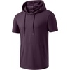 image:imageJMIERR Mens Short Sleeve Hoodie Lightweight Hooded Tshirts with Pocket  Lightweight material Kangaroo pocket Loose fit Athletic and casual Workout Gym Vocation SummerPurple