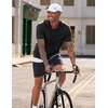 image:imageJMIERR Mens Short Sleeve Hoodie Lightweight Hooded Tshirts with Pocket  Lightweight material Kangaroo pocket Loose fit Athletic and casual Workout Gym Vocation SummerBlack