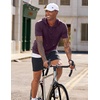 image:imageJMIERR Mens Short Sleeve Hoodie Lightweight Hooded Tshirts with Pocket  Lightweight material Kangaroo pocket Loose fit Athletic and casual Workout Gym Vocation SummerPurple