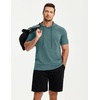 image:imageJMIERR Mens Short Sleeve Hoodie Lightweight Hooded Tshirts with Pocket  Lightweight material Kangaroo pocket Loose fit Athletic and casual Workout Gym Vocation SummerGrey Green