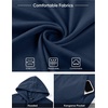 image:imageJMIERR Mens Short Sleeve Hoodie Lightweight Hooded Tshirts with Pocket  Lightweight material Kangaroo pocket Loose fit Athletic and casual Workout Gym Vocation SummerDark Blue