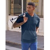 image:imageJMIERR Mens Short Sleeve Hoodie Lightweight Hooded Tshirts with Pocket  Lightweight material Kangaroo pocket Loose fit Athletic and casual Workout Gym Vocation SummerDark Blue