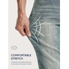 image:imageJMIERR Mens Baggy Jeans Wide Leg Y2K Loose Fit Denim Pants  Vintage Relaxed Loose Fit Stretch Straight Leg Skater Streetwear 5 Pockets Casual Carpenter Jean Hip HopStone Blue