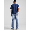 image:imageJMIERR Mens Baggy Jeans Wide Leg Y2K Loose Fit Denim Pants  Vintage Relaxed Loose Fit Stretch Straight Leg Skater Streetwear 5 Pockets Casual Carpenter Jean Hip HopSky Blue