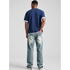 image:imageJMIERR Mens Baggy Jeans Wide Leg Y2K Loose Fit Denim Pants  Vintage Relaxed Loose Fit Stretch Straight Leg Skater Streetwear 5 Pockets Casual Carpenter Jean Hip HopStone Blue