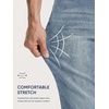 image:imageJMIERR Mens Baggy Jeans Wide Leg Y2K Loose Fit Denim Pants  Vintage Relaxed Loose Fit Stretch Straight Leg Skater Streetwear 5 Pockets Casual Carpenter Jean Hip HopLight Washed Blue