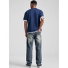 image:imageJMIERR Mens Baggy Jeans Wide Leg Y2K Loose Fit Denim Pants  Vintage Relaxed Loose Fit Stretch Straight Leg Skater Streetwear 5 Pockets Casual Carpenter Jean Hip HopRetro Blue