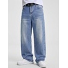 image:imageJMIERR Mens Baggy Jeans Wide Leg Y2K Loose Fit Denim Pants  Vintage Relaxed Loose Fit Stretch Straight Leg Skater Streetwear 5 Pockets Casual Carpenter Jean Hip HopSky Blue