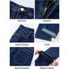 image:imageJMIERR Mens Baggy Jeans Wide Leg Y2K Loose Fit Denim Pants  Vintage Relaxed Loose Fit Stretch Straight Leg Skater Streetwear 5 Pockets Casual Carpenter Jean Hip HopNavy Blue