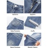 image:imageJMIERR Mens Baggy Jeans Wide Leg Y2K Loose Fit Denim Pants  Vintage Relaxed Loose Fit Stretch Straight Leg Skater Streetwear 5 Pockets Casual Carpenter Jean Hip HopSky Blue