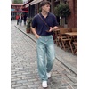 image:imageJMIERR Mens Baggy Jeans Wide Leg Y2K Loose Fit Denim Pants  Vintage Relaxed Loose Fit Stretch Straight Leg Skater Streetwear 5 Pockets Casual Carpenter Jean Hip HopStone Blue