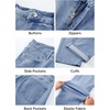 image:imageJMIERR Mens Baggy Jeans Wide Leg Y2K Loose Fit Denim Pants  Vintage Relaxed Loose Fit Stretch Straight Leg Skater Streetwear 5 Pockets Casual Carpenter Jean Hip HopBeau Blue