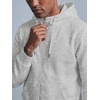 image:imageJMIERR Mens Hoodie Jogger Pants Set Fleece Lined Zip Up Two Piece Tracksuit  Fleecelined warmth fullzip hoodie jogger pants set kangaroo pocket leather zipper pull ribbed cuffs and hemLight Grey