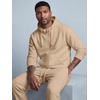 image:imageJMIERR Mens Hoodie Jogger Pants Set Fleece Lined Zip Up Two Piece Tracksuit  Fleecelined warmth fullzip hoodie jogger pants set kangaroo pocket leather zipper pull ribbed cuffs and hemLight French Beige