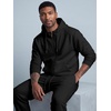 image:imageJMIERR Mens Hoodie Jogger Pants Set Fleece Lined Zip Up Two Piece Tracksuit  Fleecelined warmth fullzip hoodie jogger pants set kangaroo pocket leather zipper pull ribbed cuffs and hemBlack