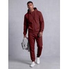 image:imageJMIERR Mens Hoodie Jogger Pants Set Fleece Lined Zip Up Two Piece Tracksuit  Fleecelined warmth fullzip hoodie jogger pants set kangaroo pocket leather zipper pull ribbed cuffs and hemBurgundy