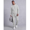 image:imageJMIERR Mens Hoodie Jogger Pants Set Fleece Lined Zip Up Two Piece Tracksuit  Fleecelined warmth fullzip hoodie jogger pants set kangaroo pocket leather zipper pull ribbed cuffs and hemLight Grey