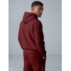 image:imageJMIERR Mens Hoodie Jogger Pants Set Fleece Lined Zip Up Two Piece Tracksuit  Fleecelined warmth fullzip hoodie jogger pants set kangaroo pocket leather zipper pull ribbed cuffs and hemBurgundy