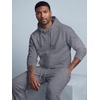 image:imageJMIERR Mens Hoodie Jogger Pants Set Fleece Lined Zip Up Two Piece Tracksuit  Fleecelined warmth fullzip hoodie jogger pants set kangaroo pocket leather zipper pull ribbed cuffs and hemMedium Grey