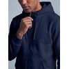 image:imageJMIERR Mens Hoodie Jogger Pants Set Fleece Lined Zip Up Two Piece Tracksuit  Fleecelined warmth fullzip hoodie jogger pants set kangaroo pocket leather zipper pull ribbed cuffs and hemNavy Blue