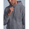 image:imageJMIERR Mens Hoodie Jogger Pants Set Fleece Lined Zip Up Two Piece Tracksuit  Fleecelined warmth fullzip hoodie jogger pants set kangaroo pocket leather zipper pull ribbed cuffs and hemMedium Grey