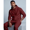 image:imageJMIERR Mens Hoodie Jogger Pants Set Fleece Lined Zip Up Two Piece Tracksuit  Fleecelined warmth fullzip hoodie jogger pants set kangaroo pocket leather zipper pull ribbed cuffs and hemBurgundy