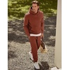 image:imageJMIERR Mens Sweatsuit 2 Piece Hoodie Tracksuit Jogger Set  Soft Fleece Lining Outfits Machine Wash Kangaroo Pocket Sweatshirt Drawstring Waist Sweatpants Fall Winter Matching SetsCaramel