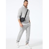 image:imageJMIERR Mens Sweatsuit 2 Piece Hoodie Tracksuit Jogger Set  Soft Fleece Lining Outfits Machine Wash Kangaroo Pocket Sweatshirt Drawstring Waist Sweatpants Fall Winter Matching SetsLight Grey