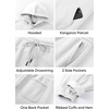 image:imageJMIERR Mens Sweatsuit 2 Piece Hoodie Tracksuit Jogger Set  Soft Fleece Lining Outfits Machine Wash Kangaroo Pocket Sweatshirt Drawstring Waist Sweatpants Fall Winter Matching SetsWhite
