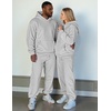 image:imageJMIERR Mens Sweatsuit 2 Piece Hoodie Tracksuit Jogger Set  Soft Fleece Lining Outfits Machine Wash Kangaroo Pocket Sweatshirt Drawstring Waist Sweatpants Fall Winter Matching SetsLight Grey