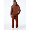 image:imageJMIERR Mens Sweatsuit 2 Piece Hoodie Tracksuit Jogger Set  Soft Fleece Lining Outfits Machine Wash Kangaroo Pocket Sweatshirt Drawstring Waist Sweatpants Fall Winter Matching SetsCaramel
