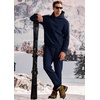 image:imageJMIERR Mens Sweatsuit 2 Piece Hoodie Tracksuit Jogger Set  Soft Fleece Lining Outfits Machine Wash Kangaroo Pocket Sweatshirt Drawstring Waist Sweatpants Fall Winter Matching SetsNavy Blue