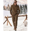 image:imageJMIERR Mens Sweatsuit 2 Piece Hoodie Tracksuit Jogger Set  Soft Fleece Lining Outfits Machine Wash Kangaroo Pocket Sweatshirt Drawstring Waist Sweatpants Fall Winter Matching SetsCoffee