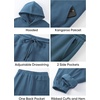 image:imageJMIERR Mens Sweatsuit 2 Piece Hoodie Tracksuit Jogger Set  Soft Fleece Lining Outfits Machine Wash Kangaroo Pocket Sweatshirt Drawstring Waist Sweatpants Fall Winter Matching SetsSky Blue