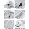 image:imageJMIERR Mens Sweatsuit 2 Piece Hoodie Tracksuit Jogger Set  Soft Fleece Lining Outfits Machine Wash Kangaroo Pocket Sweatshirt Drawstring Waist Sweatpants Fall Winter Matching SetsLight Grey