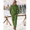 image:imageJMIERR Mens Sweatsuit 2 Piece Hoodie Tracksuit Jogger Set  Soft Fleece Lining Outfits Machine Wash Kangaroo Pocket Sweatshirt Drawstring Waist Sweatpants Fall Winter Matching SetsAvocado Green
