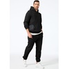 image:imageJMIERR Mens Sweatsuit 2 Piece Hoodie Tracksuit Jogger Set  Soft Fleece Lining Outfits Machine Wash Kangaroo Pocket Sweatshirt Drawstring Waist Sweatpants Fall Winter Matching SetsBlack
