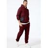 image:imageJMIERR Mens Sweatsuit 2 Piece Hoodie Tracksuit Jogger Set  Soft Fleece Lining Outfits Machine Wash Kangaroo Pocket Sweatshirt Drawstring Waist Sweatpants Fall Winter Matching SetsRed