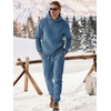 image:imageJMIERR Mens Sweatsuit 2 Piece Hoodie Tracksuit Jogger Set  Soft Fleece Lining Outfits Machine Wash Kangaroo Pocket Sweatshirt Drawstring Waist Sweatpants Fall Winter Matching SetsSky Blue