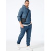image:imageJMIERR Mens Sweatsuit 2 Piece Hoodie Tracksuit Jogger Set  Soft Fleece Lining Outfits Machine Wash Kangaroo Pocket Sweatshirt Drawstring Waist Sweatpants Fall Winter Matching SetsSky Blue