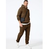 image:imageJMIERR Mens Sweatsuit 2 Piece Hoodie Tracksuit Jogger Set  Soft Fleece Lining Outfits Machine Wash Kangaroo Pocket Sweatshirt Drawstring Waist Sweatpants Fall Winter Matching SetsCoffee